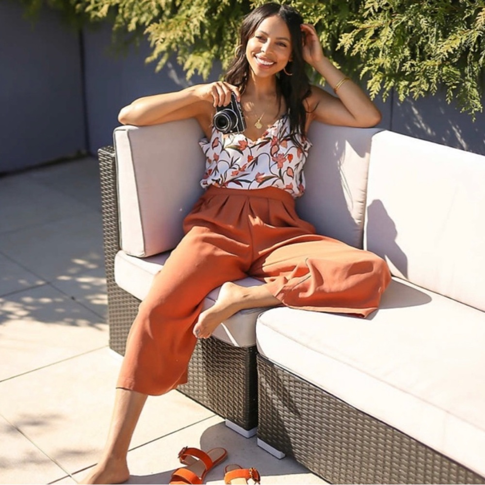 High Waist Colette Crop Pants (Sm)